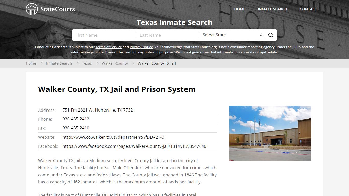 Walker County TX Jail Inmate Records Search, Texas ...